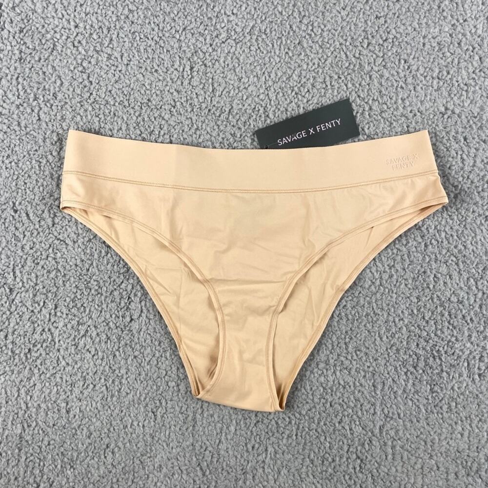 Savage X Fenty Women's Large Honey Tan Nylon Elastane Soft N Savage Cheeky